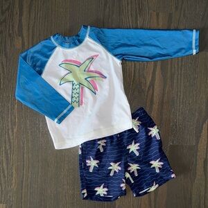 Sovereign Code Palm Tree Swim Trucks & RashGuard | 18M